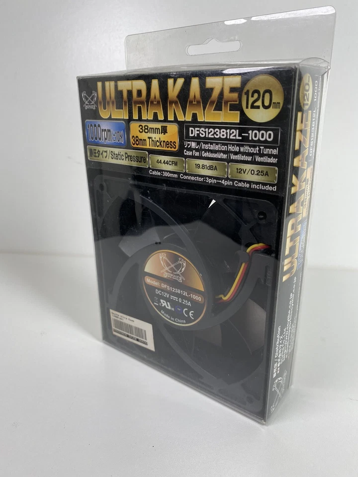 Ultra Kaze 120mm Cooling Fan #DFS123812H, 1000rpm, 3 pin 4 pin - Image 4 of 4