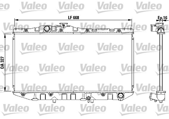 Radiateur de refroidissement moteur Valeo 731098 de qualité premium en alu