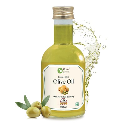 Pure Nutrition Extra Light Olive Oil - 250ml Pet Bottle, 100% Pure Cold Pressed
