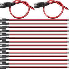14 AWG Connectors Cable Compatible with SAE 30Cm 2 Pin Single Plug Disconnect Po