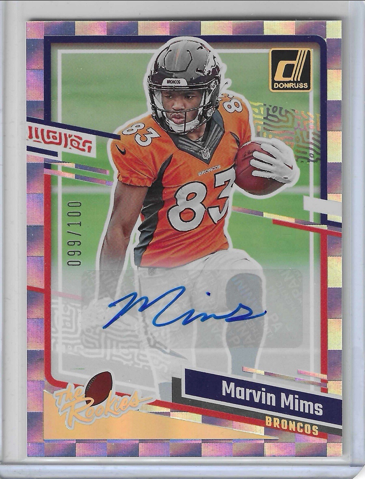 2023 Panini Donruss - The Rookies Autographs #19 Marvin Mims /100 (AU, RC)