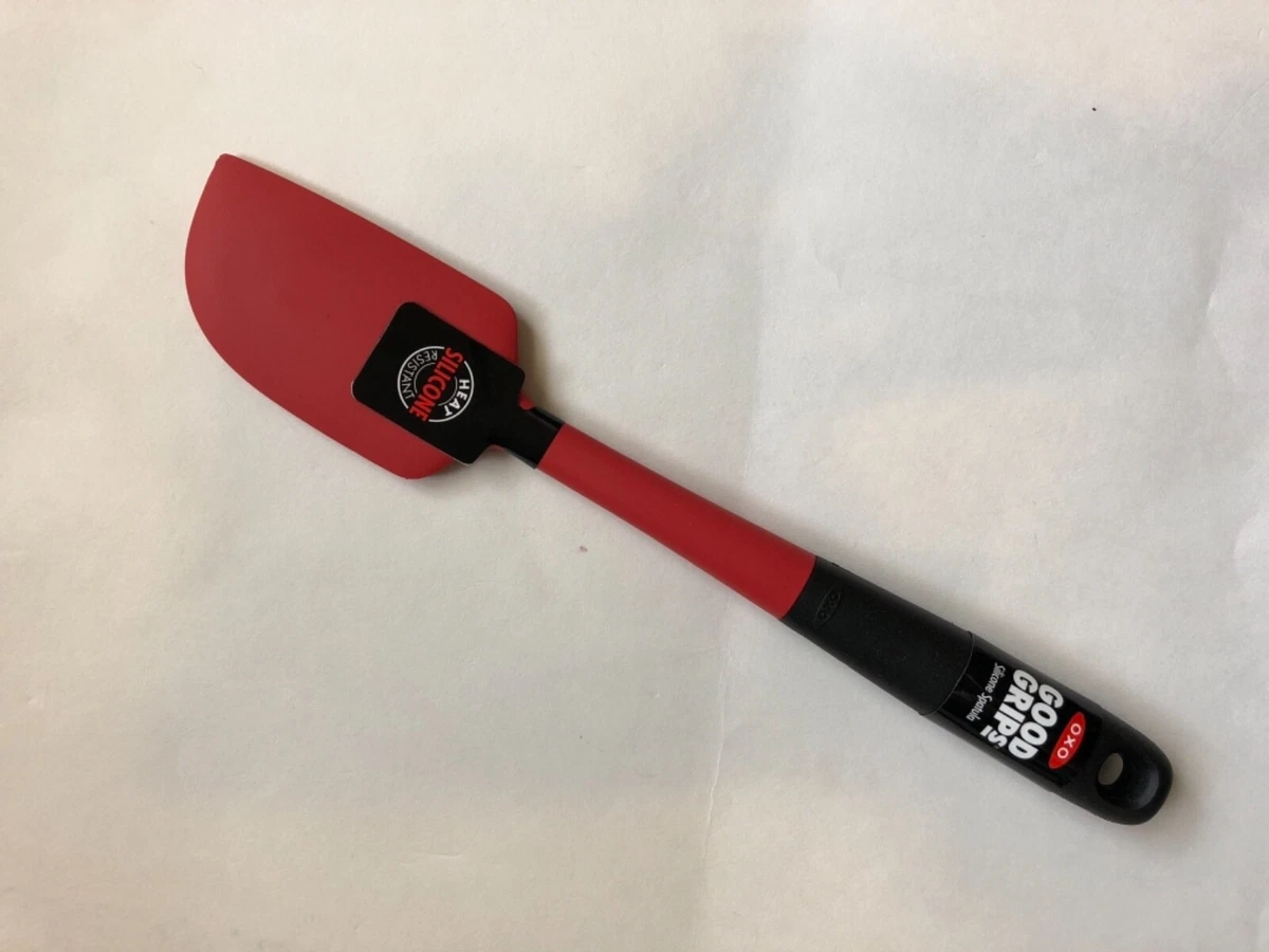 New OXO Good Grips Silicone Heavy Heat Resistant Red Scraper