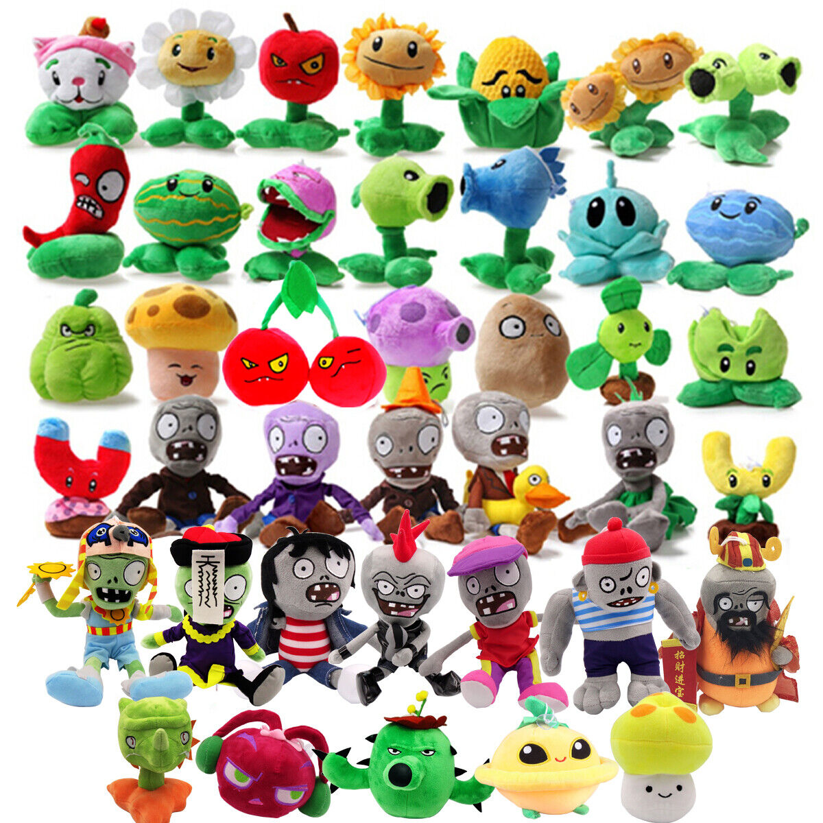 Plants vs Zombies 2 PVZ Figures Plush Baby Staff Toy Stuffed Soft Doll  13cm-35cm