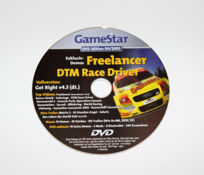 2003 Gamestar DVD Demo Free Lancer Video Jurassic Pack Operation genesis Sacred