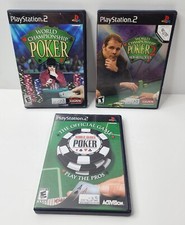 Sony PlayStation 2 Poker Video Game Lot - World Series and Championship 1 & 2
