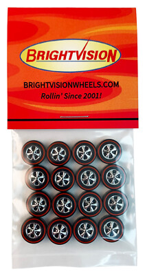 16 Brightvision Redline Wheels   16 Medium Size Bright Chrome Cap Style Wheels