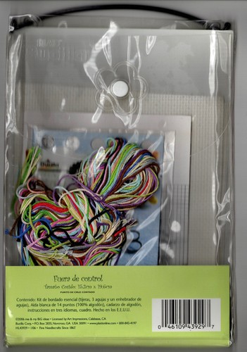 Bucilla Counted Cross Stitch Kit So Girly Out of Control Shopping Cute DIY Craft - Picture 3 of 3