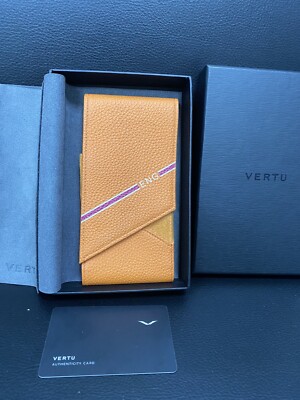 Original New Calf vertical case, Orange CASE Vertu Aster/Sig Touch ,