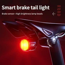 ENLEE Rear Bike Light Smart Brake Alert Saddle light Cycling Tail Flashlight