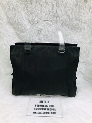 clear prada tote