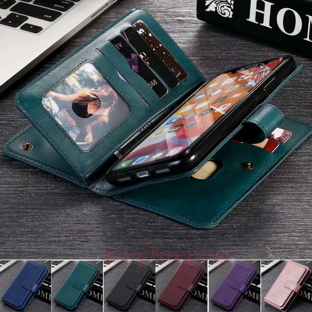 For Google Pixel 4A XL Flip Wallet 10 Card Holder Leather