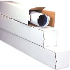 Tubes White Brown Box Corrugated Square 3" Round 2" Mailing Tube Storage  50 100