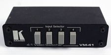 KRAMER 4:1 VIDEIO SWITCHER SWITCH MODEL VM-41 4 IN 1 OUT USED