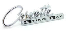 NEW Corvette Sting Ray Glove Box Door Emblem Script / For 1964-1965 USA-MADE