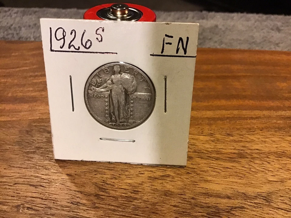 1926 S SILVER STANDING LIBERTY QUARTER FINE CONDITION - Image 4 of 4