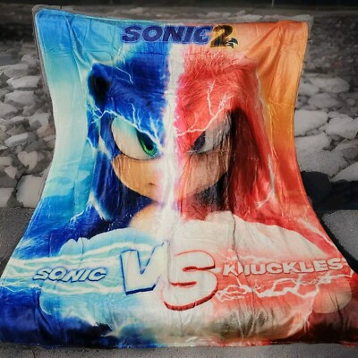 Sonic 2 The Hedgehog Vs Knuckles Plush Blanket 40 In×50 In