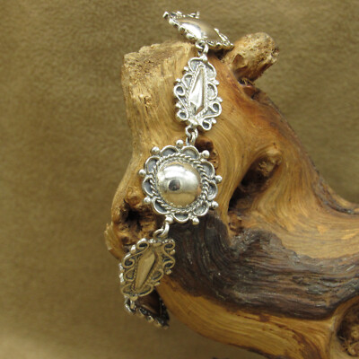 Sterling Silver Link Bracelet with Toggle Clasp