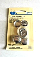 Dritz Cover Buttons Kit 4 Pack NEW Sewing Crafts Aluminum 7/8"