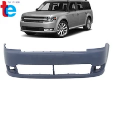 Primed Front Bumper Cover For 2013-2017 Ford Flex w/ Park Sensor Holes Plastic