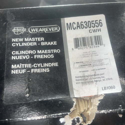 Brake Master Cylinder CARQUEST MCA630556