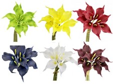 10pc Natural Lifelike Large Bloom 16-inch Long Real Touch Calla Lily - DIY Decor