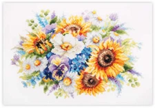 Magic Needle Counted Cross-Stitch Kit Bouquet with Sunflowers 210-312