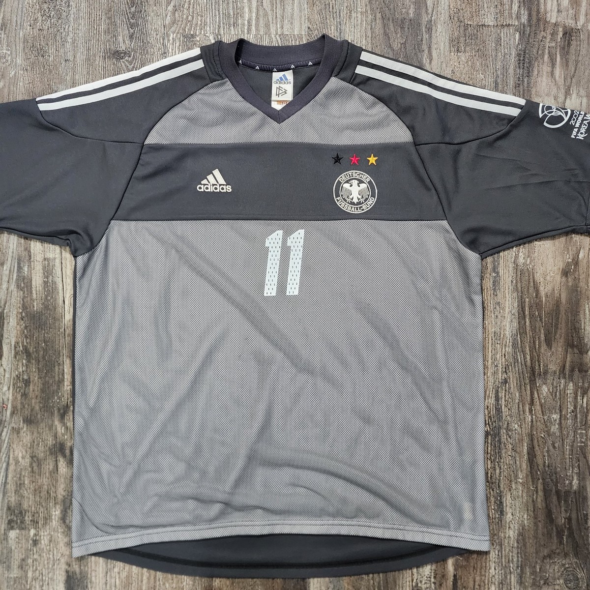 2002 Adidas Germany Away Soccer Jersey Miroslav Klose Men XL World