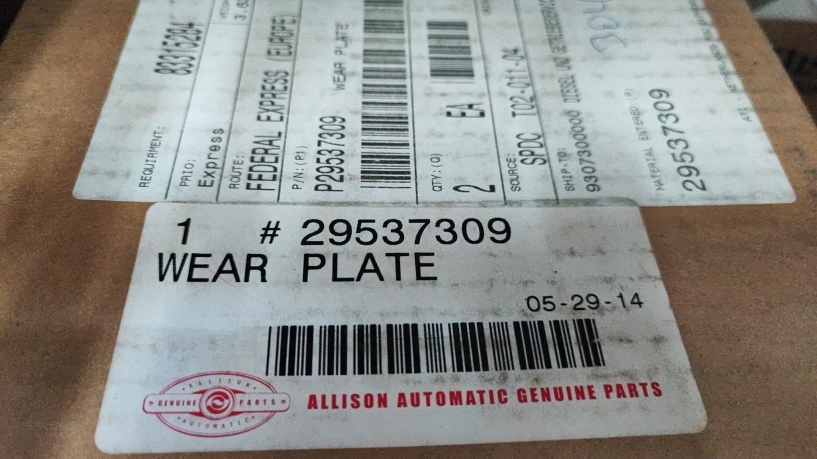 Wear plate 29537309 Allison Transmission anti-friction pour maximiser le rendement hydraulique