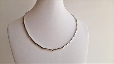 VINTAGE FURLA COLLIER 1983 AUS 925 SILBER VOLL - PUNZIERUNG DES HAUSES -