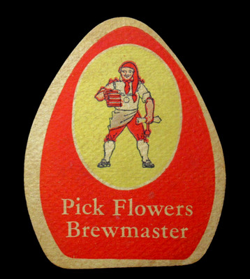 Vintage Pick Flowers Brewmaster Lupin Beer Coaster UK