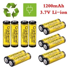 12Pack 3.7V 14500 Battery 1200mAh AA Rechargeable Batteries Cell for Flashlight 1.17 per gallon