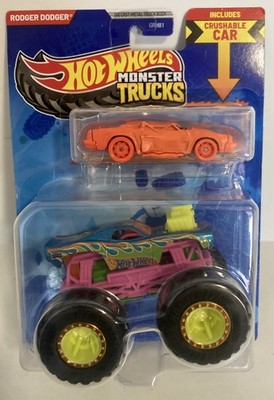 NEW  25 Hot Wheels Monster Trucks Rodger Dodger + Duo Speed Bump Car SAME DAY SH