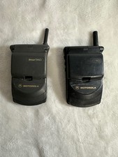 Lot of 2 Motorola StarTAC Digital Black Flip Phone UNTESTED NO CORDS