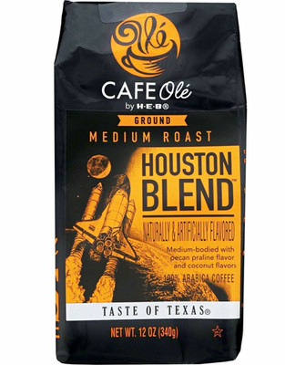 Cafe Olé by H-E-B Houston Blend Medium Roast Ground Coffee Pecan Coconut 12 oz