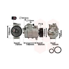 1x Kompressor, Klimaanlage VAN WEZEL 0300K226 passend für AUDI