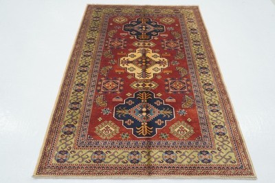 4x6 ft Red Shirvan Afghan Hand Knotted Wool Oriental Area Rug