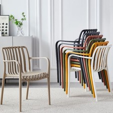 4X Air-XL Masters Cafe Bistro Garden Patio Polypropylene Stackable Dining Chairs