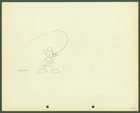 Disney 1932 Original Mickey Mouse Klondike Kid Production Drawing Animation Cel