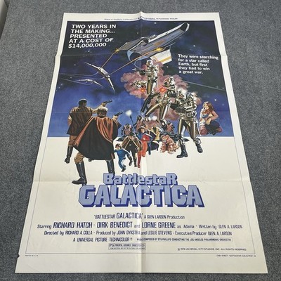 VTG BATTLESTAR GALACTICA Movie Poster 1978 Original One Sheet Non Sensurround