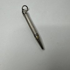 Vintage Silver Metal Mechanical Propelling Twist Pencil Fob/Pendant England 2.5”