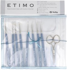 Tulip ETIMO Royal Silver Lace Crochet Hook Set TLS-001 Ergonomic Grip Japan NEW