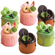 Joeabor 6 Pcs Fake Cupcakes, Artificial Cupcakes for Display, Set B 6 Pcs 
