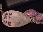 Sterling Silver Charolite Navajo Necklace Earrings & Ring  Signed ( 59.10 G ) — photo 4