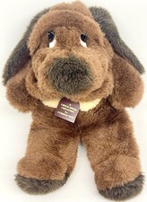 Vtg CUDDLE WIT 80s 1986 BROWN Floppy Soft PUPPY DOG PLUSH TOY 17'' Large Hound