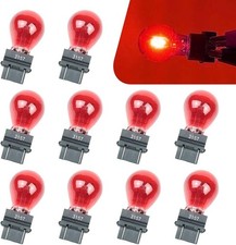 10pcs 3157 Bulb Tail Light Bulbs Car Instrument Light Bulb Automobile Red