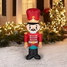 Holiday Time Toy Soldier Christmas Inflatable Lights Up Yard Decor 4 Feet