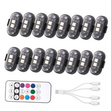 Wireless LED Strobe Light with Remote Control,8 Colors Waterproof Anti 16