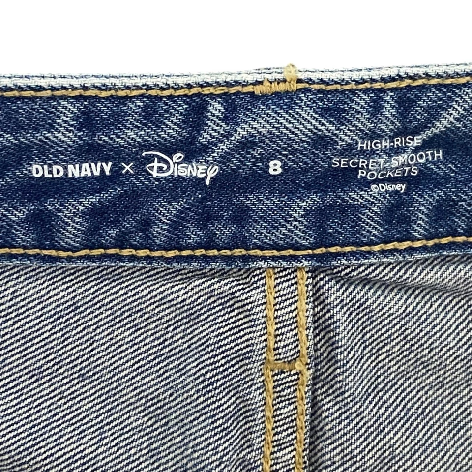 Pantalones Cortos Denim Old Navy X Disney High Rise Minnie Mouse Flor de Cerezo Retro 8 Foto 3 de 4