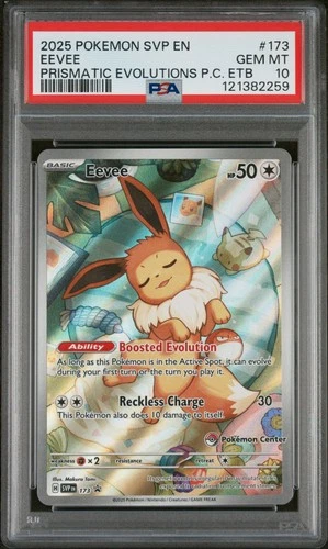 Pokémon Eevee TCG 173 Promo Card Pokemon Center PSA 10 Gem Mint