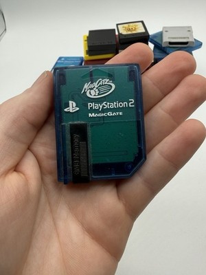 Mad Catz PlayStation 2 PS2 Blue Memory Card Tested Working
